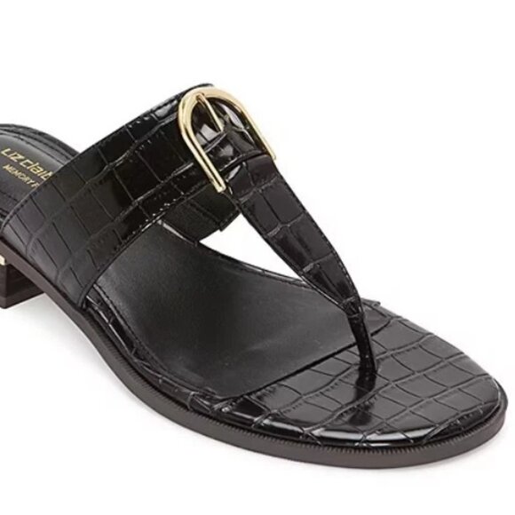 Liz Claiborne Women’s April Heeled Sandals Black Sz 10 M MSRP $50 - Picture 1 of 8